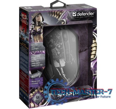 Mysz gamingowa SIN'SISTER GM-933 optyczna 7200dpi 6P Mysz gamingowa SIN'SISTER GM-933 optyczna 7200dpi 6P