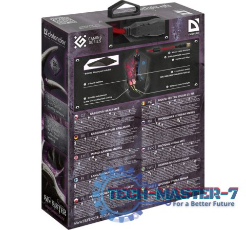 Mysz gamingowa SIN'SISTER GM-933 optyczna 7200dpi 6P Mysz gamingowa SIN'SISTER GM-933 optyczna 7200dpi 6P