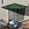 Parasol ogrodowy pół-parasol ścienny na taras 2,7 m zielony MultiGarden MultiGarden