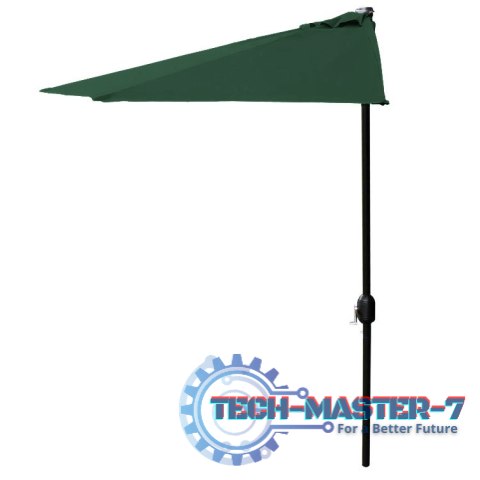Parasol ogrodowy pół-parasol ścienny na taras 2,7 m zielony MultiGarden MultiGarden Parasol ogrodowy pół-parasol ścienny na taras 2,7 m zielony MultiGarden MultiGarden