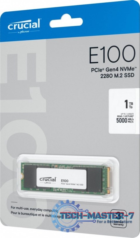 Dysk SSD E100 1TB M.2 NVMe 2280 PCIe 4.0 5000/4500 MB/s Dysk SSD E100 1TB M.2 NVMe 2280 PCIe 4.0 5000/4500 MB/s