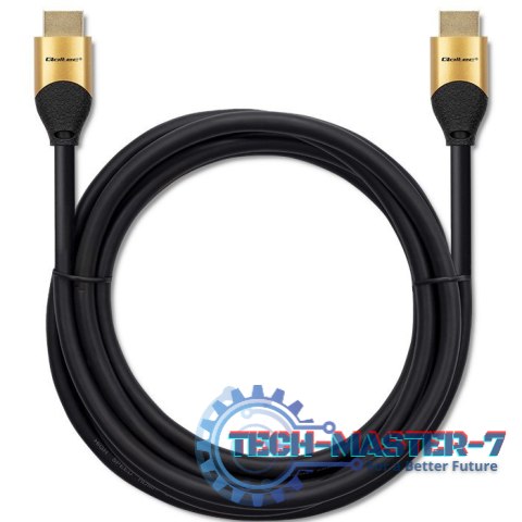 Kabel HDMI v2.1 Ultra High Speed 8K | 60Hz | 28AWG | 3m Złoty Kabel HDMI v2.1 Ultra High Speed 8K | 60Hz | 28AWG | 3m Złoty