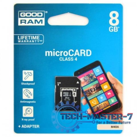 Karta pamięci GOODRAM 8 GB Adapter SD Karta pamięci GOODRAM 8 GB Adapter SD