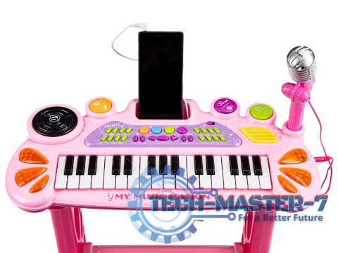 Keyboard organki pianinko z mikrofonem mp3 różowe MULTISTORE Keyboard organki pianinko z mikrofonem mp3 różowe MULTISTORE