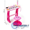Keyboard organki pianinko z mikrofonem mp3 różowe MULTISTORE