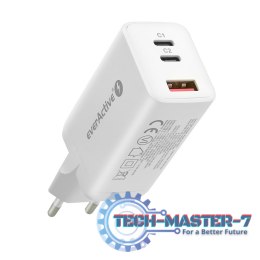 Ładowarka USB/USB-C QC4+ 65W technologia GaN Biała