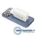 Ładowarka USB/USB-C QC4+ 65W technologia GaN Biała