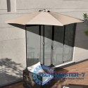 Parasol ogrodowy pół-parasol ścienny na taras 2,7 m beżowy MultiGarden MultiGarden