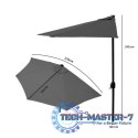 Parasol ogrodowy pół-parasol ścienny na taras 2,7 m szary MultiGarden MultiGarden