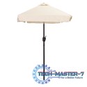 Prostokątny duży parasol ogrodowy skośny łamany z korbą beżowy 200x140 cm MultiGarden MultiGarden