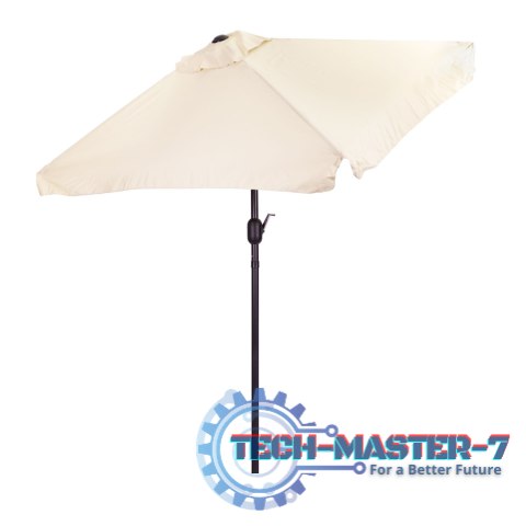 Prostokątny duży parasol ogrodowy skośny łamany z korbą beżowy 200x140 cm MultiGarden MultiGarden Prostokątny duży parasol ogrodowy skośny łamany z korbą beżowy 200x140 cm MultiGarden MultiGarden