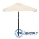 Prostokątny duży parasol ogrodowy skośny łamany z korbą beżowy 200x140 cm MultiGarden MultiGarden
