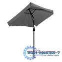 Prostokątny duży parasol ogrodowy skośny łamany z korbą szary 200x140 cm MultiGarden MultiGarden