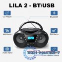 Radioodtwarzacz CD LILA2 USB/BT srebrny