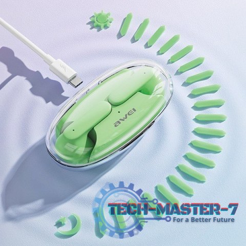 Słuchawki Bluetooth 5.3 T85 ENC TWS niebieskie Słuchawki Bluetooth 5.3 T85 ENC TWS niebieskie