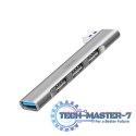 Smukły HUB USB-A do 1x USB-A 3.0 3xUSB-A 2.0