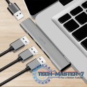 Smukły HUB USB-A do 1x USB-A 3.0 3xUSB-A 2.0