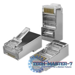 Wtyk złącze modularne RJ45 | CAT5e | FTP | Pozłacane styki | 100 sztuk