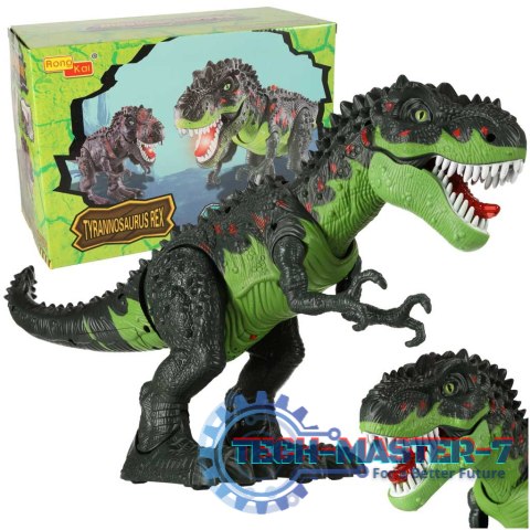 Dinozaur T-REX elektroniczny chodzi ryczy zielony Dinozaur T-REX elektroniczny chodzi ryczy zielony