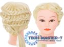 Główka głowa treningowa fryzjerska naturalne włosy blond