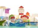 Klocki drewniane edukacyjne miasto puzzle 120el.