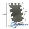 Lusterko do makijażu kosmetyczne podświetlane LED Hollywood z 12 żarówkami USB 30 x 40 cm