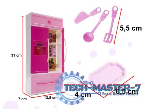 Mebelki dla lalek kuchnia 4 segmenty dźwięki LED 48cm Mebelki dla lalek kuchnia 4 segmenty dźwięki LED 48cm