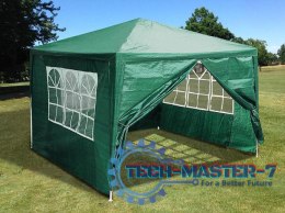 Namiot pawilon ogrodowy handlowy 3x3 m 4 ścianki zielony MultiGarden MultiGarden