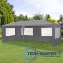 Namiot pawilon ogrodowy handlowy 3x6 m 6 ścianek szary MultiGarden MultiGarden