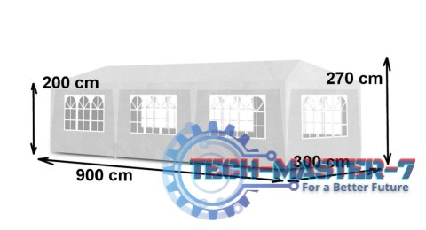 Namiot pawilon ogrodowy handlowy 3x9 m 8 ścianek biały MultiGarden MultiGarden Namiot pawilon ogrodowy handlowy 3x9 m 8 ścianek biały MultiGarden MultiGarden