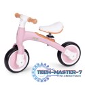 Rower rowerek biegowy z pedałami - treningowy kółka boczne 3W1 różowy ECOTOYS ECOTOYS