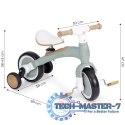 Rower rowerek biegowy z pedałami - treningowy kółka boczne 3W1 zielony ECOTOYS ECOTOYS