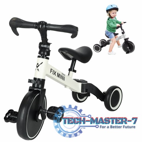Rowerek Trike Fix Mini biegowy trójkołowy 3w1 z pedałami biały Rowerek Trike Fix Mini biegowy trójkołowy 3w1 z pedałami biały