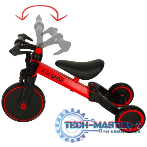 Rowerek Trike Fix Mini biegowy trójkołowy 3w1 z pedałami czerwony Rowerek Trike Fix Mini biegowy trójkołowy 3w1 z pedałami czerwony
