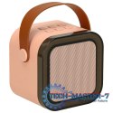 Zestaw do karaoke 2 mikrofony + głośnik przenośny BLUETOOTH USB LED różowy