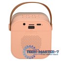 Zestaw do karaoke 2 mikrofony + głośnik przenośny BLUETOOTH USB LED różowy
