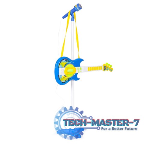 Zestaw gitara elektryczna mikrofon statyw dla dzieci MP3 - niebieska MULTISTORE Zestaw gitara elektryczna mikrofon statyw dla dzieci MP3 - niebieska MULTISTORE