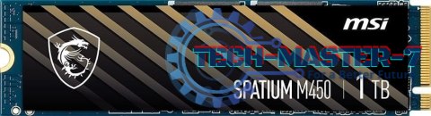 Dysk SSD MSI Spatium M450 1 TB Spatium (M.2 2280″ /1 TB /PCI-E x4 Gen4 NVMe /3400MB/s /2400MB/s) Dysk SSD MSI Spatium M450 1 TB Spatium (M.2 2280″ /1 TB /PCI-E x4 Gen4 NVMe /3400MB/s /2400MB/s)