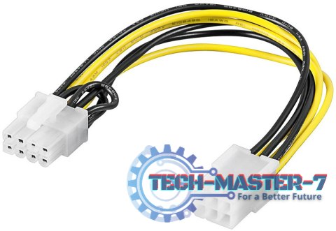 Kabel AKYGA Adapter PCI Express 6 pin F do 8 pin M AK-CA-07 Kabel AKYGA Adapter PCI Express 6 pin F do 8 pin M AK-CA-07