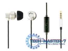 Słuchawki douszne z mikrofonem GEMBIRD MHS-EP-CDG-S Paris (1.2m /3.5 mm minijack wtyk/Srebrny)