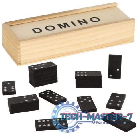 Domino drewniane klocki gra rodzinna + pudełko Domino drewniane klocki gra rodzinna + pudełko