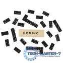 Domino drewniane klocki gra rodzinna + pudełko