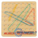 Geoboard geoplan drewniana układanka tworzenie kształtów z gumek