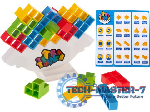 Gra zręcznościowa montessori gra logiczna układanka balansująca klocki tetris Gra zręcznościowa montessori gra logiczna układanka balansująca klocki tetris
