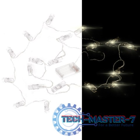 Lampki LED klamerki klipsy spinacze na zdjęcia 1,5m 10LED ciepły biały na baterie Lampki LED klamerki klipsy spinacze na zdjęcia 1,5m 10LED ciepły biały na baterie