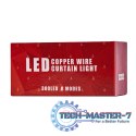 Lampki LED kurtyna girlanda druciki świąteczne choinkowe 3x3m 300LED ciepły biały pilot USB