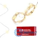 Lampki LED kurtyna girlanda druciki świąteczne choinkowe 3x3m 300LED ciepły biały pilot USB