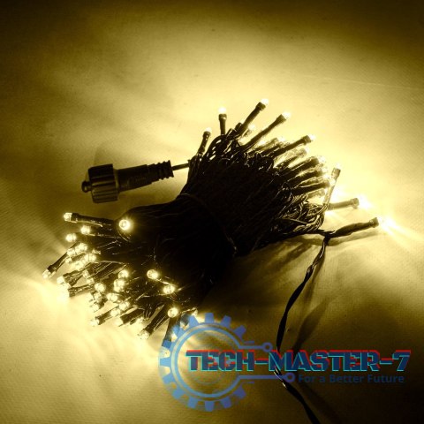 Lampki LED łańcuch świetlny świąteczne choinkowe 10m 100LED ciepły biały 8 trybów świecenia Lampki LED łańcuch świetlny świąteczne choinkowe 10m 100LED ciepły biały 8 trybów świecenia