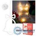 Lampki LED wisząca ozdoba dekoracja okna świąteczne choinkowe dzwoneczek przyssawki 10 LED