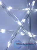 Lampki LED zewnętrzne wąż świetlny sznur na balkon świąteczne choinkowe 10m 100LED zimny biały 8 trybów świecenia